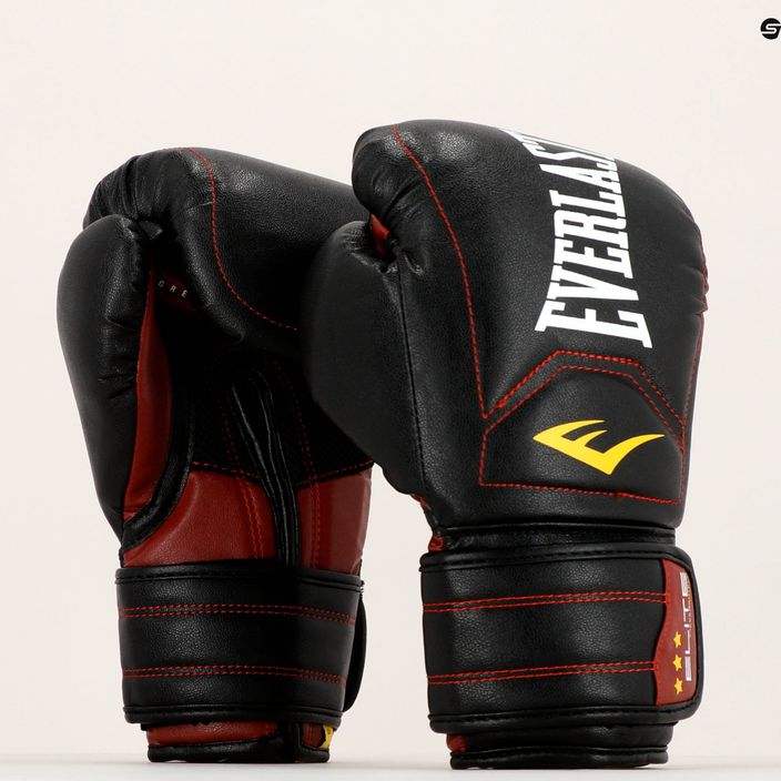 EVERLAST Elite Muay Thai boxerské rukavice čierne EV360MT 7