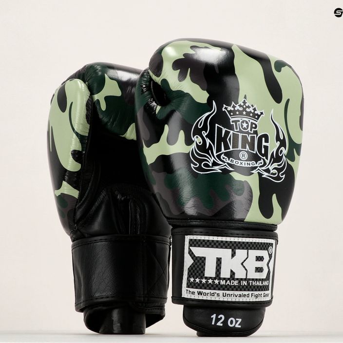 Top King Muay Thai Empower zelené boxerské rukavice TKBGEM-03A-GN 7