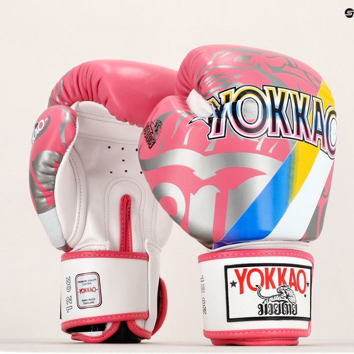 Boxerské rukavice YOKKAO 9'S ružové BYGL-9-8 7