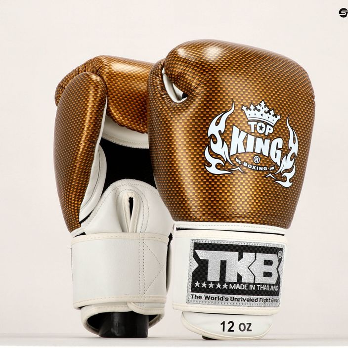 Top King Muay Thai Empower biele boxerské rukavice TKBGEM-02A-WH 7