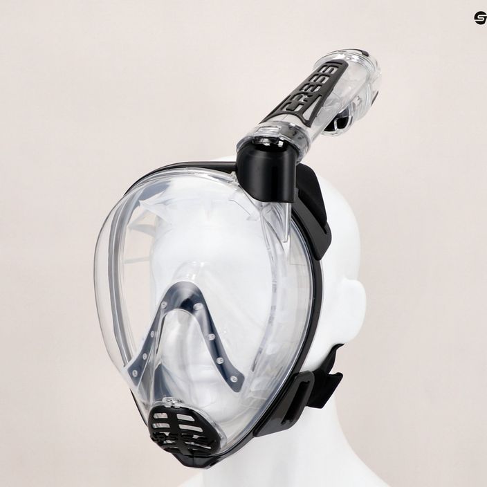 Cressi Duke Dry celotvárová maska na šnorchlovanie číra a čierna XDT000050 6