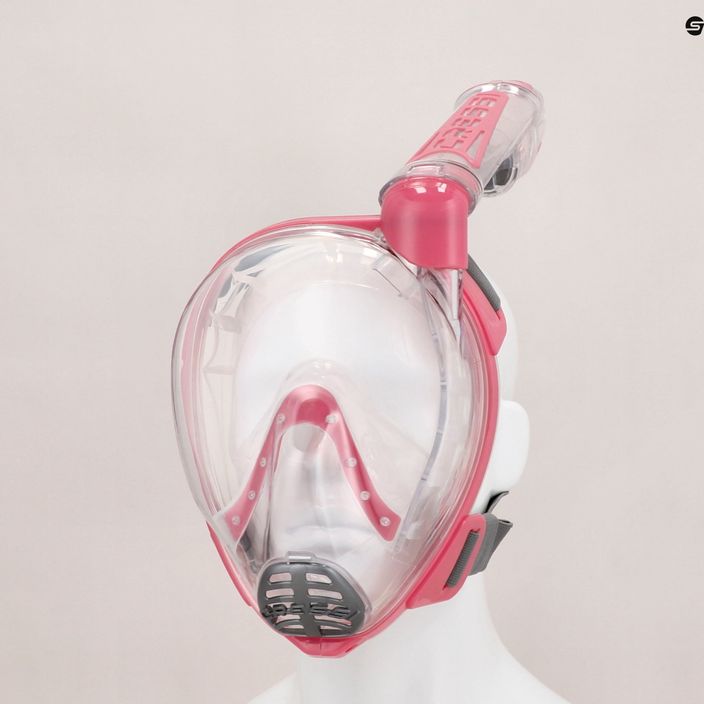 Cressi Duke Dry celotvárová maska na šnorchlovanie ružová XDT000040 5