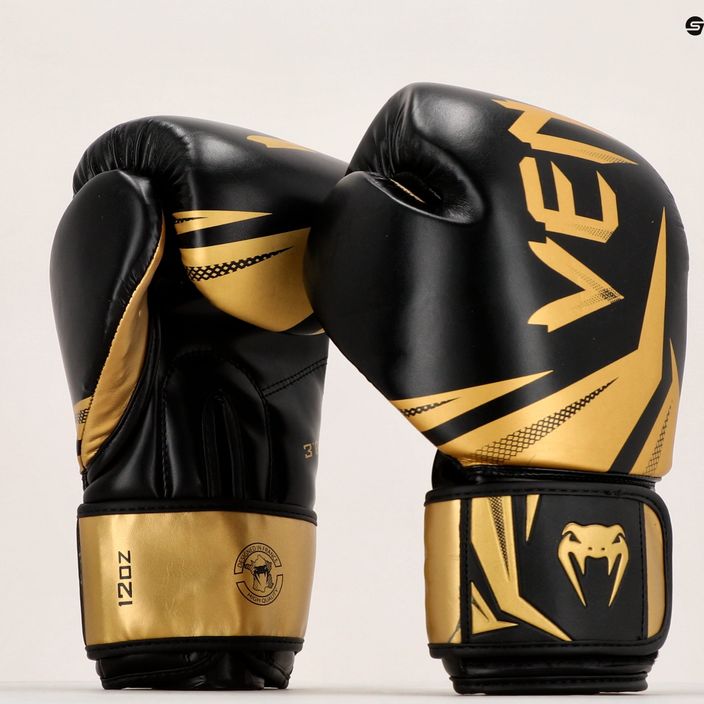 Venum Challenger 3.0 pánske boxerské rukavice čierno-zlaté VENUM-03525 7