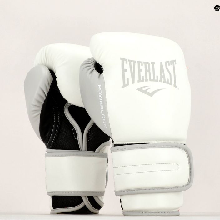 EVERLAST Powerlock Pu pánske boxerské rukavice biele EV2200 7