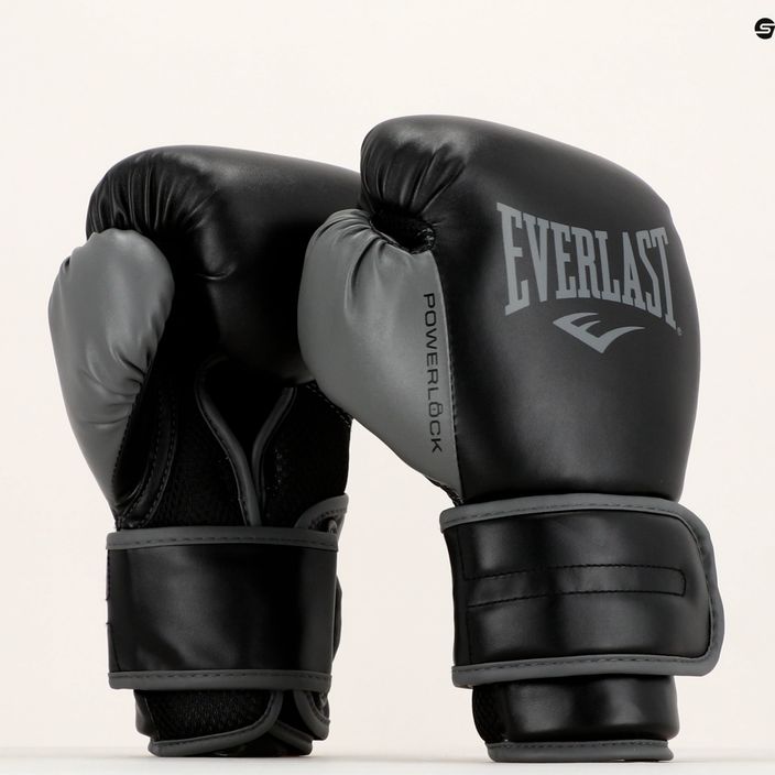 EVERLAST Powerlock Pu pánske boxerské rukavice čierne EV2200 7