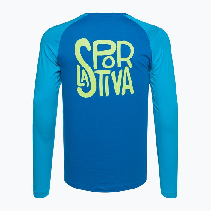 Pánske trekingové tričko La Sportiva Back Logo electric blue/maui 2