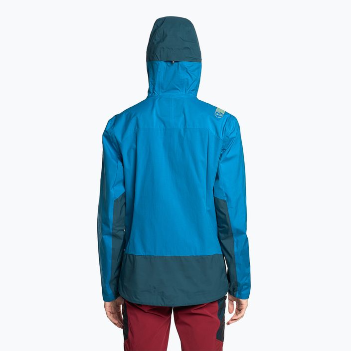 Pánska membránová bunda do dažďa La Sportiva Crizzle EVO Shell storm blue/electric blue 2