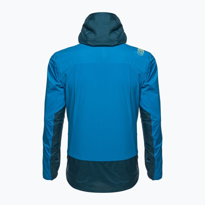 Pánska membránová bunda do dažďa La Sportiva Crizzle EVO Shell storm blue/electric blue 7