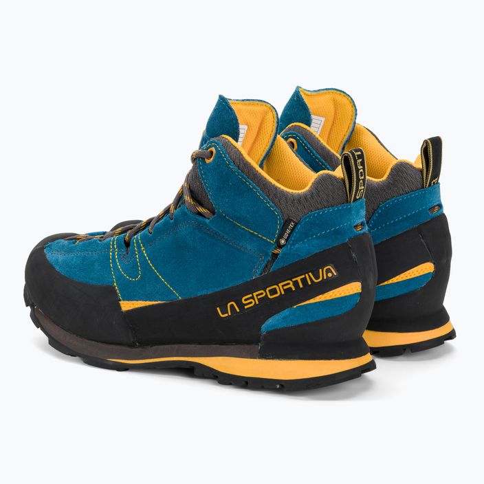 Pánske trekové topánky La Sportiva Boulder X Mid blue/yellow 3