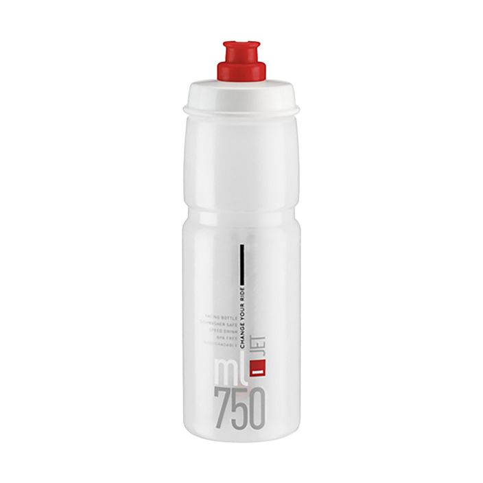 Cyklistická fľaša Elite Jet 750 ml číra/červené logo 2