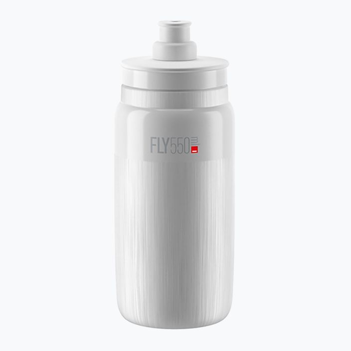 Cyklistická fľaša Elite FLY Tex 550 ml white/grey logo