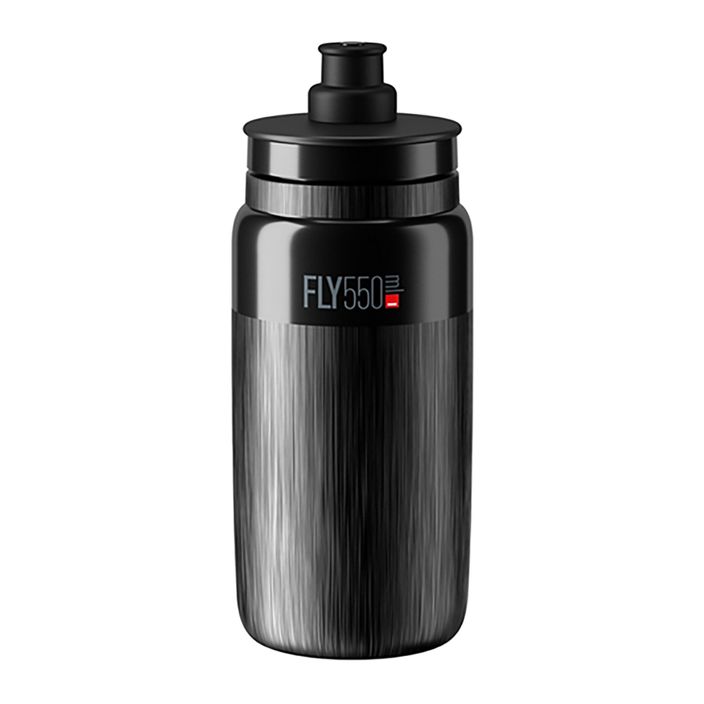 Cyklistická fľaša Elite FLY Tex 550 ml black/grey logo 2