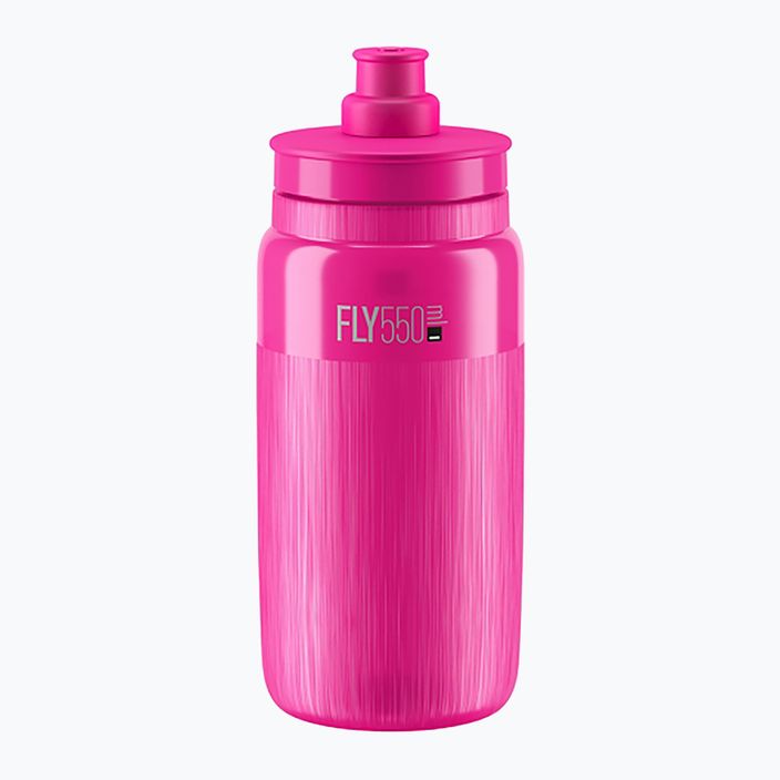 Cyklistická fľaša Elite FLY Tex 550 ml clear/pink fluo
