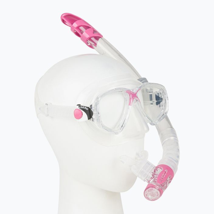 Cressi Marea + Gamma potápačský set maska + šnorchel ružová a číra DM1000054 2