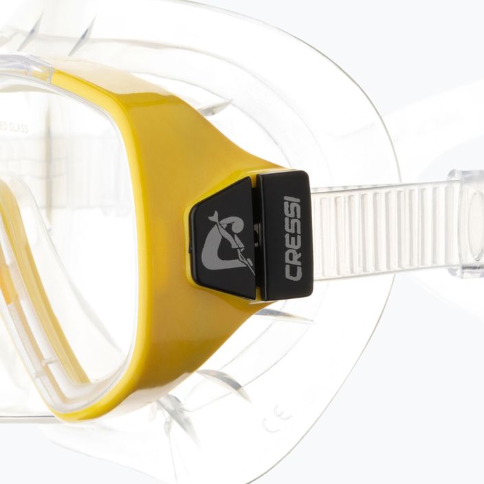 Potápačská maska Cressi Onda číra/žltá 4