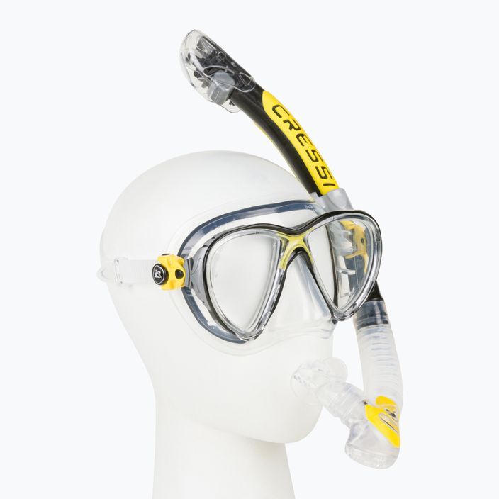 Potápačský set Cressi Big Eyes Evolution + maska Alpha Ultra Dry + šnorchel žltá DS337010 2