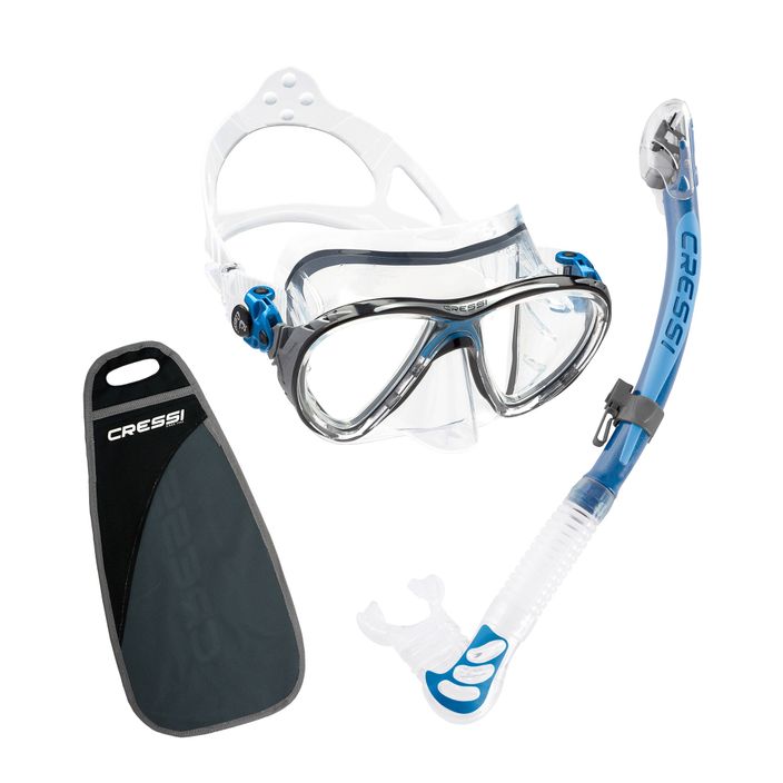 Potápačský set Cressi Big Eyes Evolution + maska Alpha Ultra Dry + šnorchel modrý DS337020 2