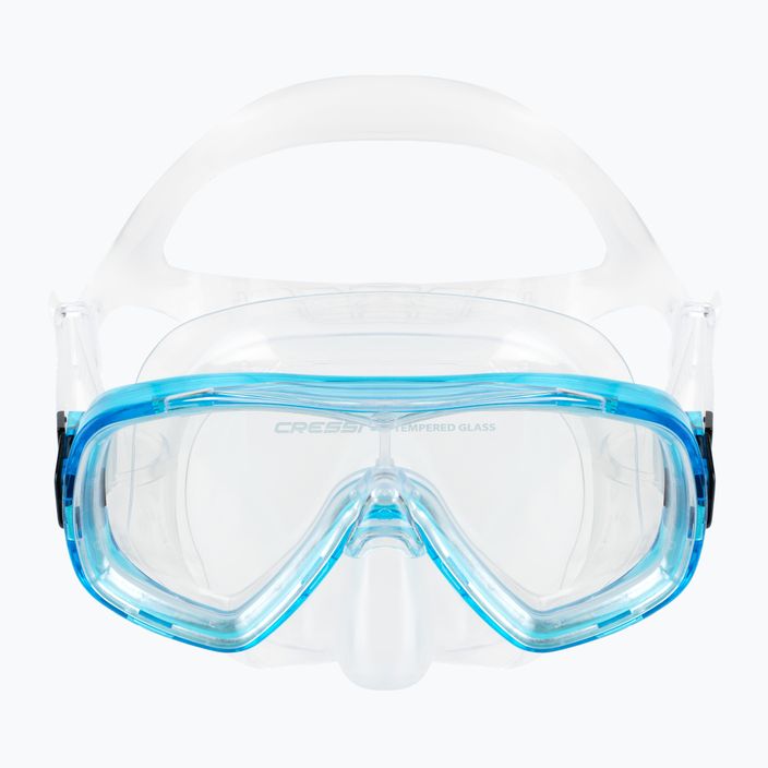 Cressi Ondina detská súprava na šnorchlovanie + vrchná maska + šnorchel Clear Aquamarine DM11133 2
