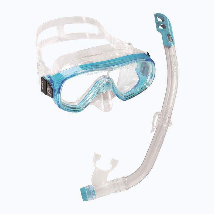 Cressi Ondina detská súprava na šnorchlovanie + vrchná maska + šnorchel Clear Aquamarine DM11133 9