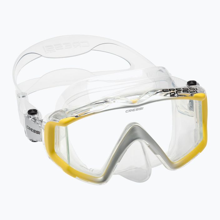 Potápačská maska Cressi Liberty Triside SPE žltá/čierna DS450015 5