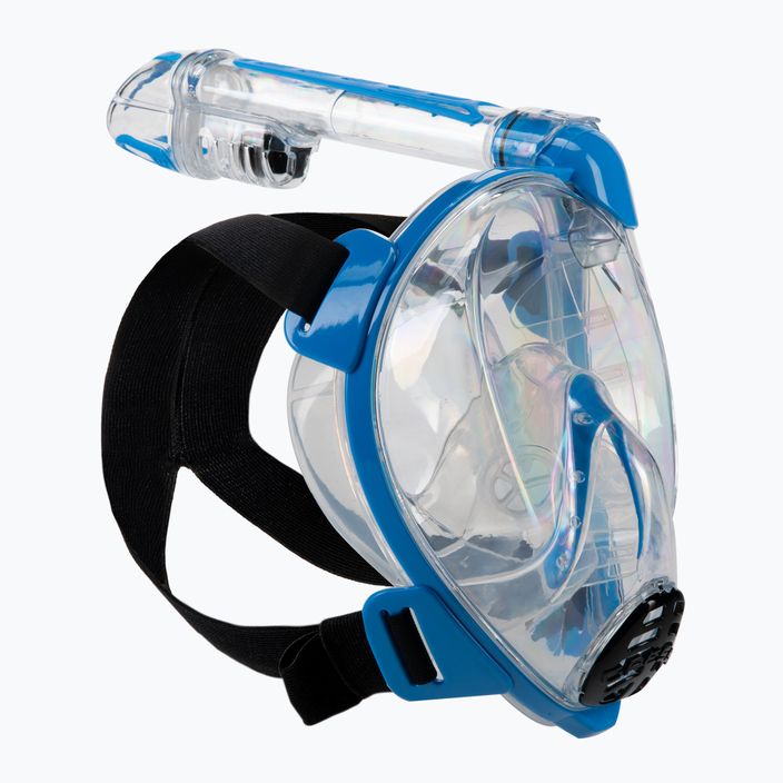 Cressi Duke Dry celotvárová maska na šnorchlovanie modrá XDT000020