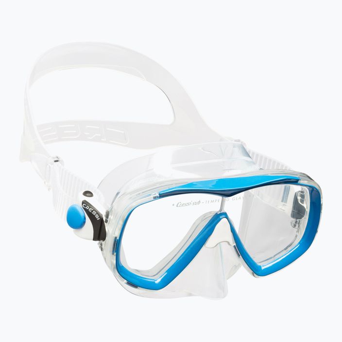 Cressi Mini Palau Detská potápačská súprava maska + šnorchel modrá CA123029 11