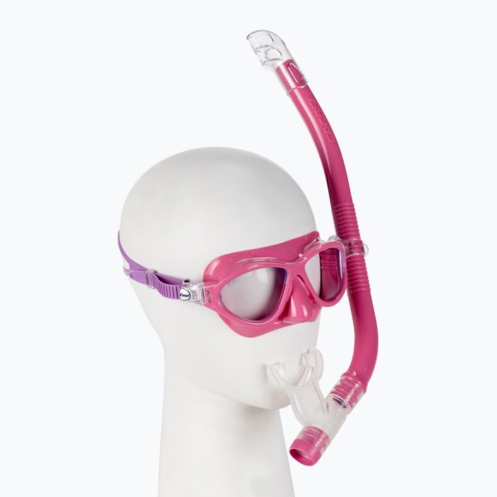 Potápačská súprava Cressi Moon Kid + maska s horným svetlom + šnorchel ružová DM200740 2