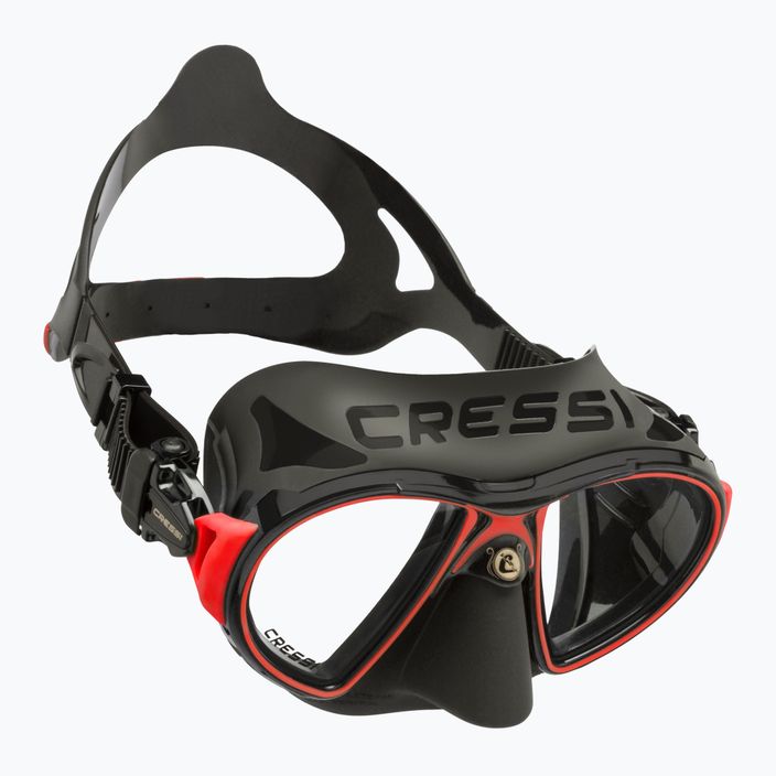 Potápačská maska Cressi Zeus čierna/červená