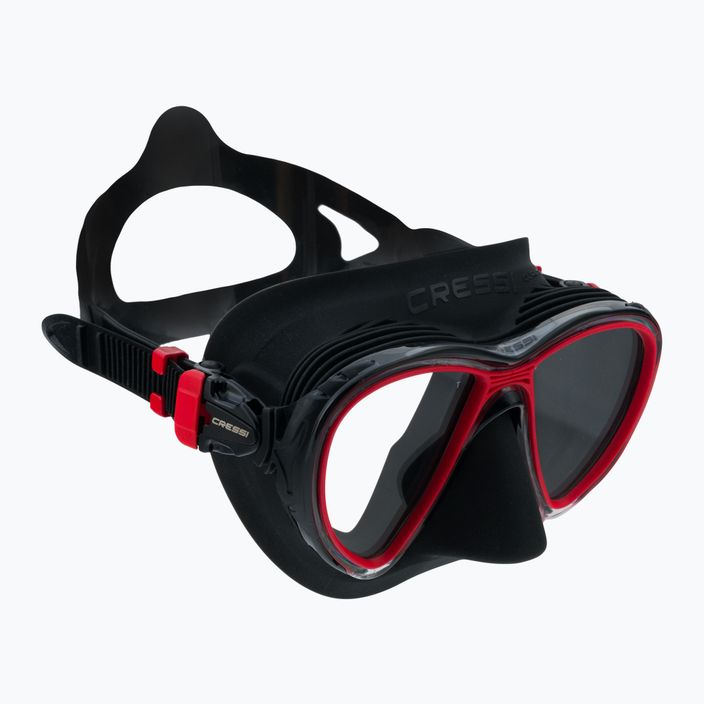 Potápačská maska Cressi Quantum čierna/červená DS515080