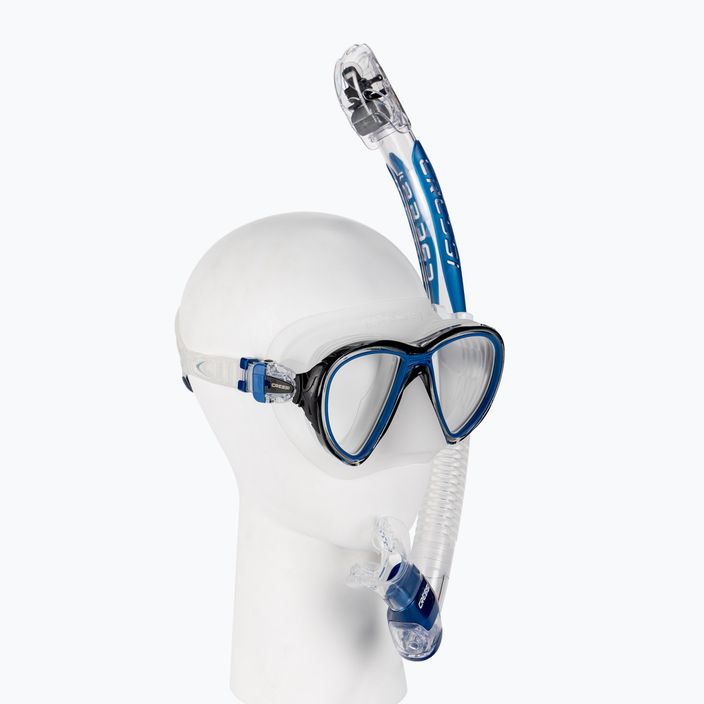 Šnorchlovacia súprava Cressi Quantum maska + šnorchel Itaca Ultra Dry číro modrá DM400020 2