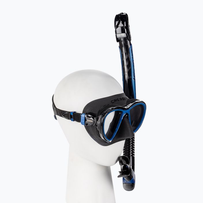 Šnorchlovacia súprava Cressi Quantum maska + šnorchel Itaca Ultra Dry čierno-modrá DM405020 2