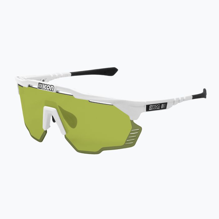 SCICON Aeroshade Kunken white gloss/scnpp green trailové cyklistické okuliare EY31150800 2