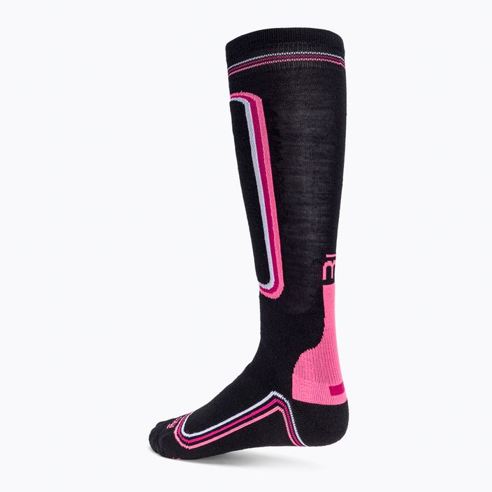 Dámske lyžiarske ponožky Mico Heavy Weight Primaloft black/pink CA119 2