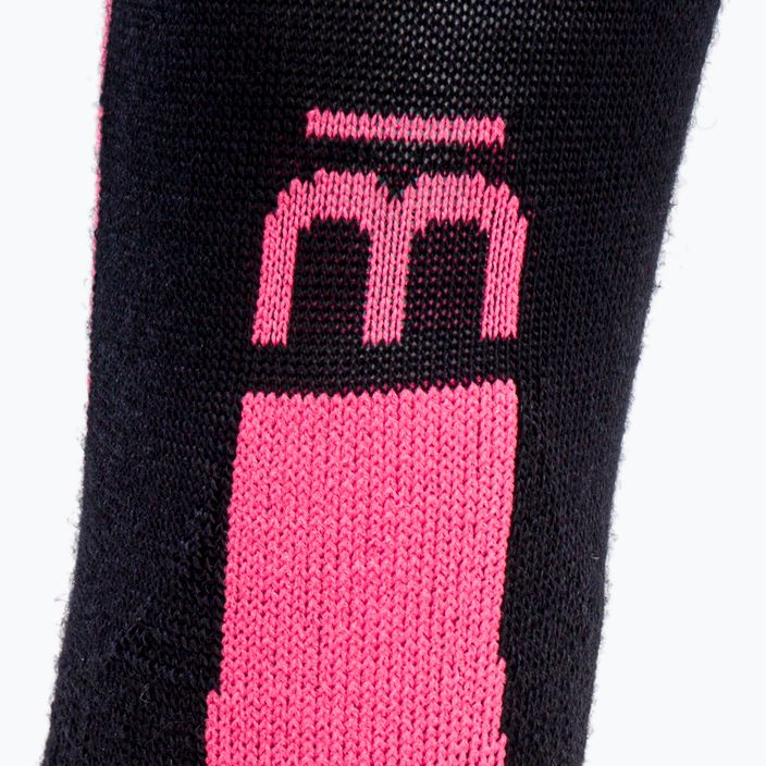 Dámske lyžiarske ponožky Mico Heavy Weight Primaloft black/pink CA119 3
