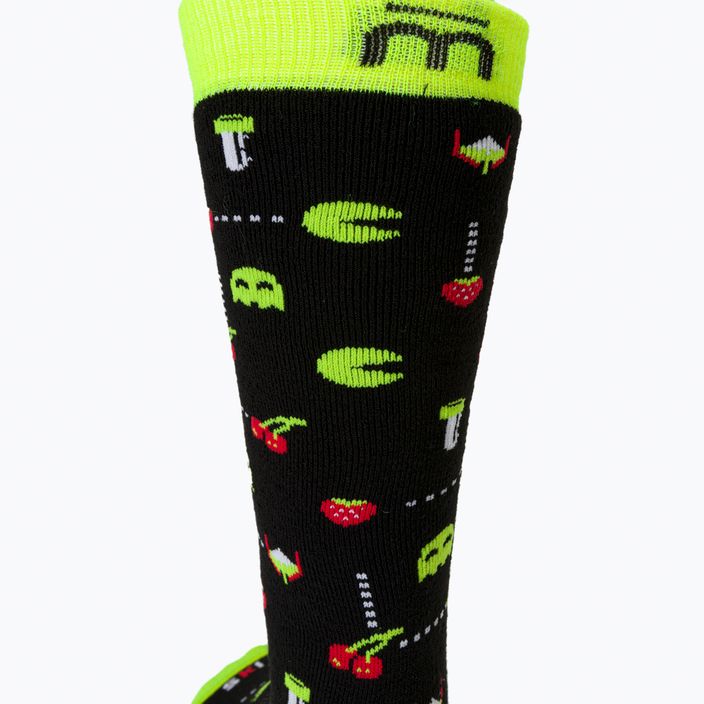 Detské ponožky Mico Medium Weight Warm Control Ski čierno-žlté CA2699 3