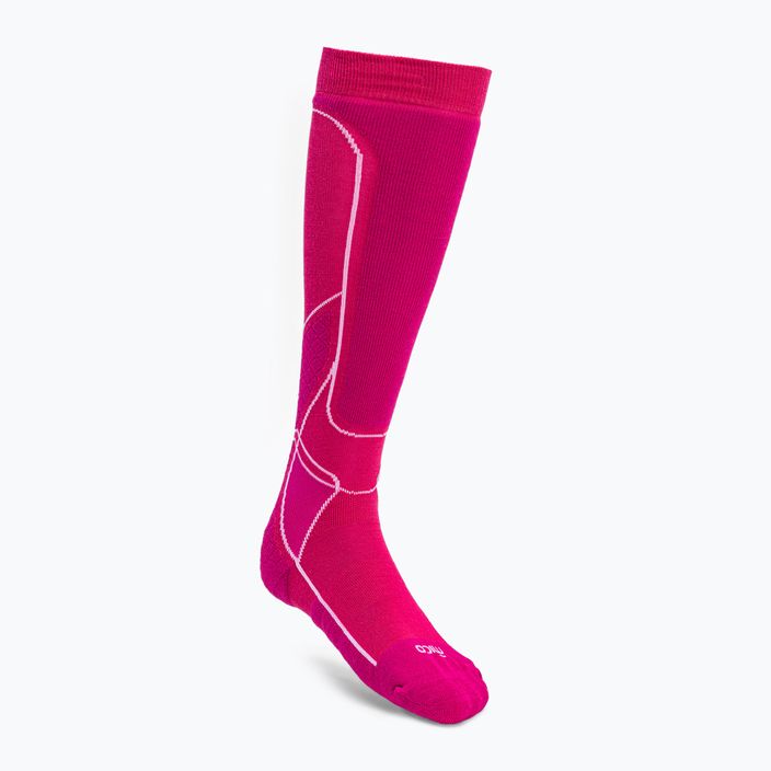 Dámske lyžiarske ponožky Mico Medium Weight Warm Control Pink CA226