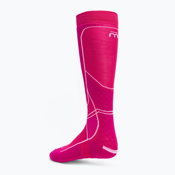 Dámske lyžiarske ponožky Mico Medium Weight Warm Control Pink CA226 2