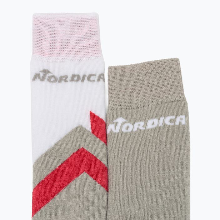 Nordica Multisports Winter Jr detské lyžiarske ponožky 2 páry lt grey/coral/white 5
