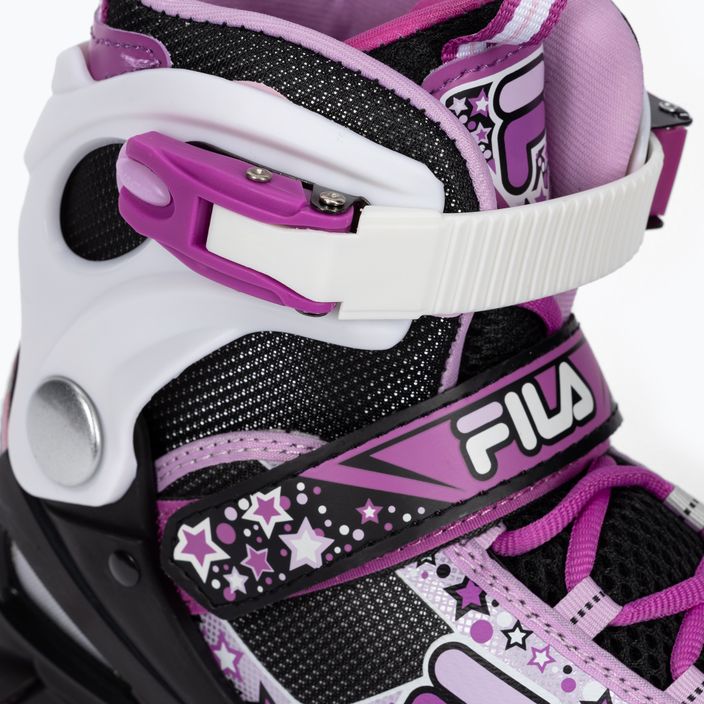 Detské kolieskové korčule FILA J-One G black/white/pink 6