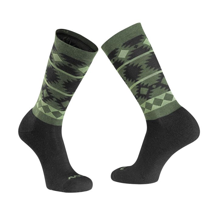 Pánske cyklistické ponožky Northwave Core forest green / black 2