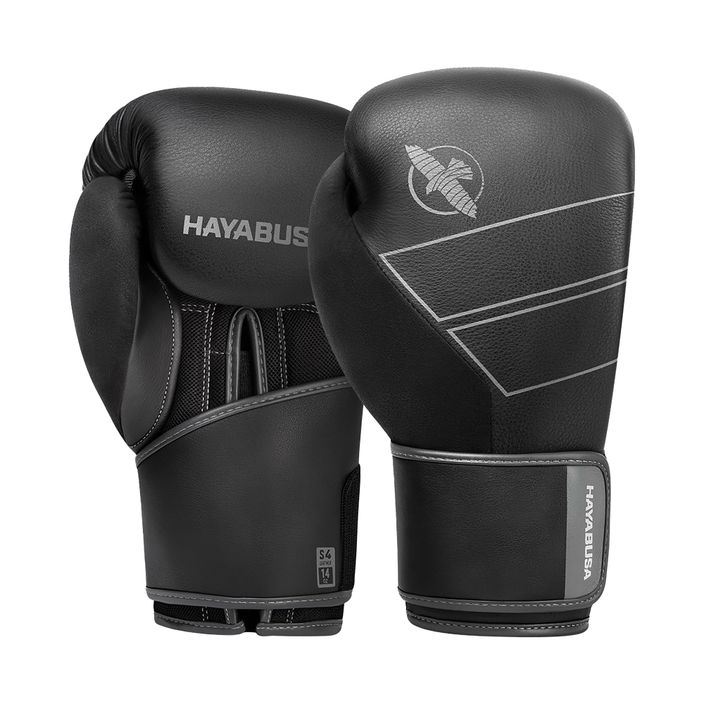Hayabusa S4 Kožené boxerské rukavice čierne S4LBG