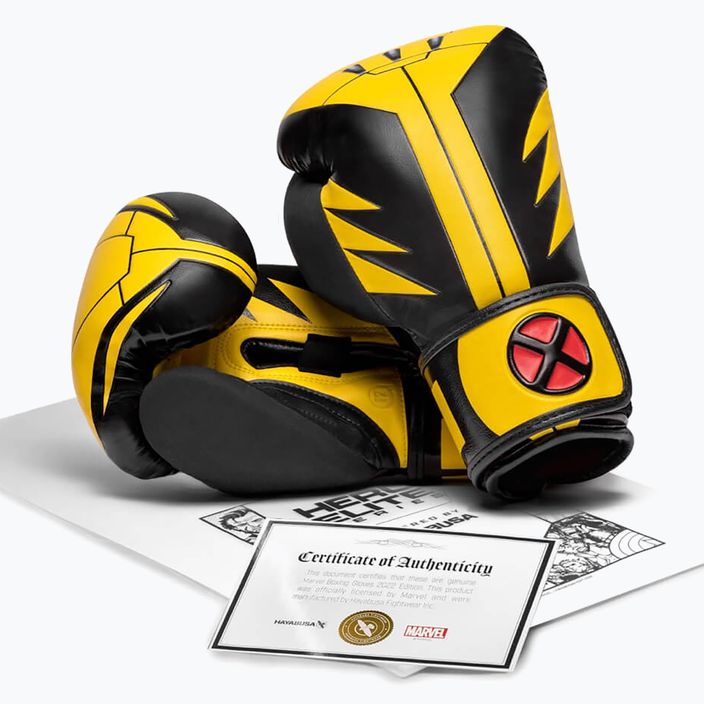 Hayabusa Marvel's Wolverine žlto-čierne boxerské rukavice 4