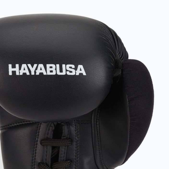 Hayabusa S4 Lace Up boxerské rukavice biele S4LACBG-BK 5