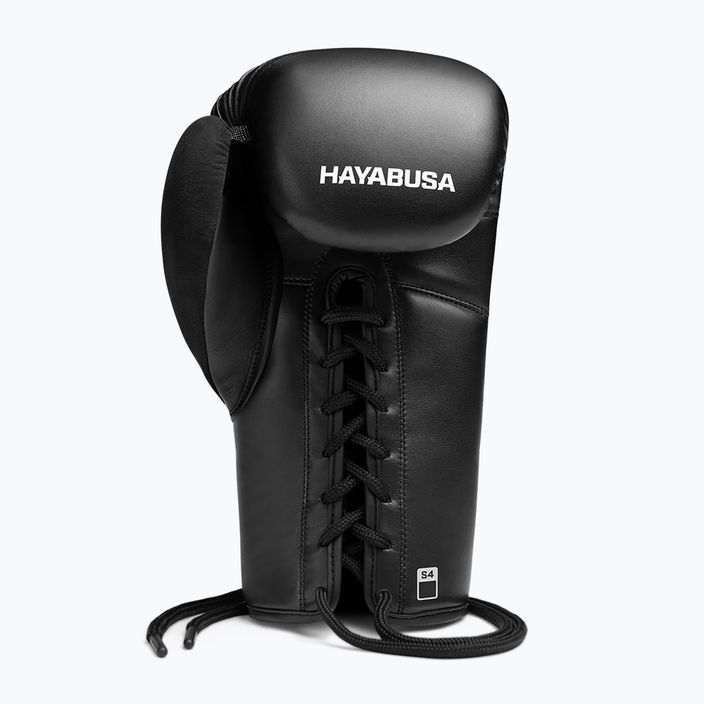 Hayabusa S4 Lace Up boxerské rukavice biele S4LACBG-BK 10