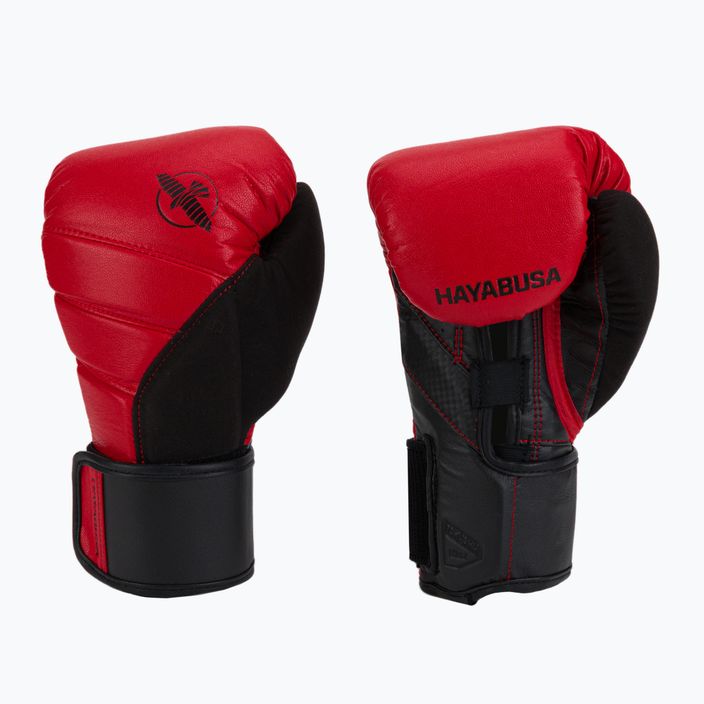 Hayabusa T3 červeno-čierne boxerské rukavice T310G 3