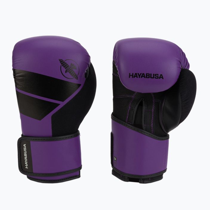 Hayabusa S4 fialovo-čierne boxerské rukavice S4BG 3