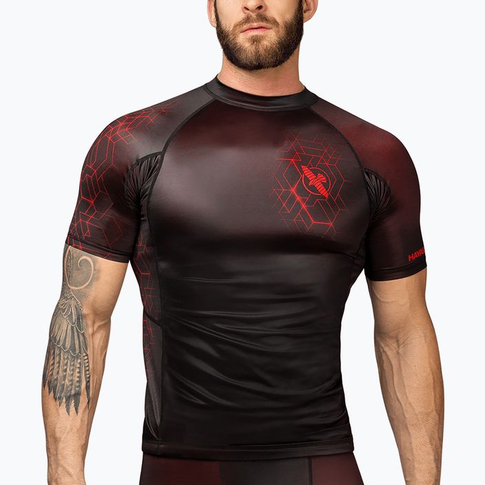 Pánske tričko Hayabusa Geo Rashguard s krátkym rukávom červené