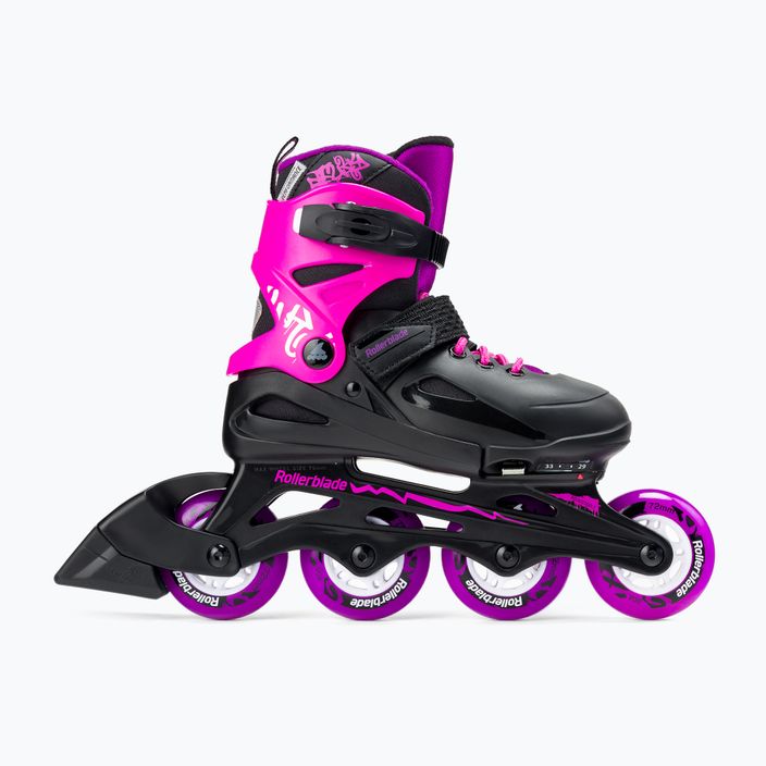 Detské kolieskové korčule Rollerblade Fury G black/pink 07067100 7Y9 2