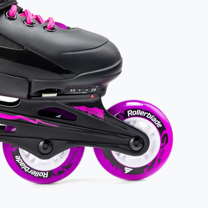 Detské kolieskové korčule Rollerblade Fury G black/pink 07067100 7Y9 6