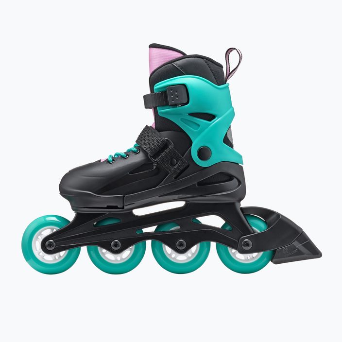 Detské kolieskové korčule Rollerblade Fury black sea/green 5